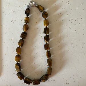 Tigers Eye necklace and earrings set